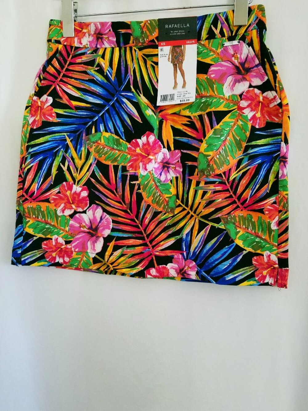 Rafaella Coral Floral Skort Womens XS NWT
